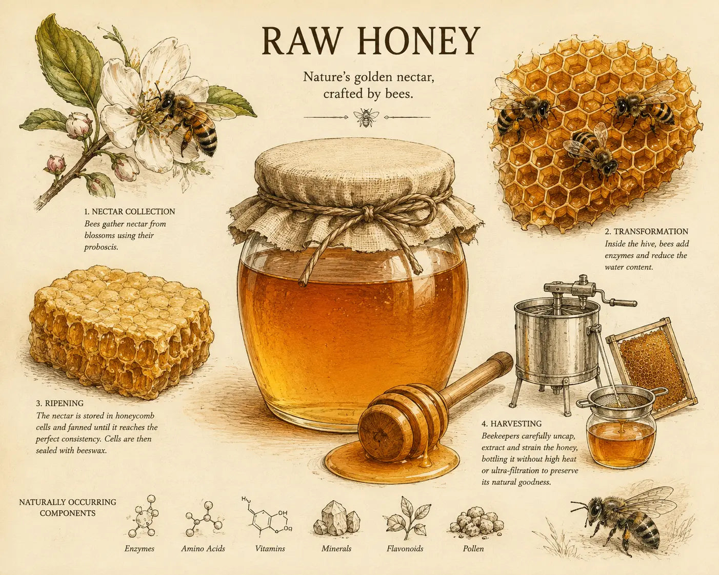 Raw Honey E I R H O L T