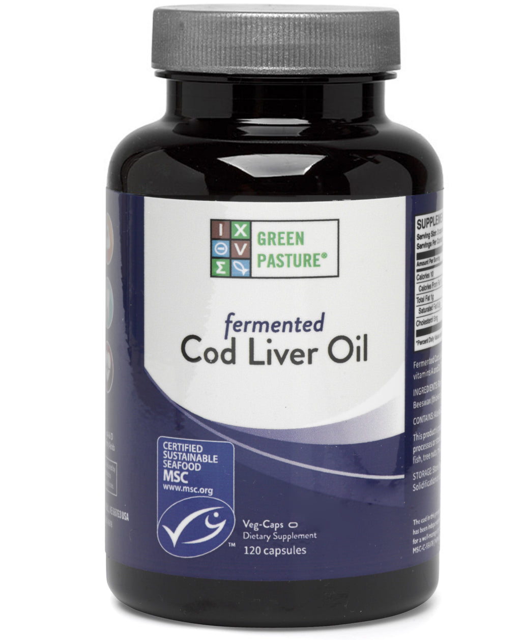 Green Pasture Fermented Cod Liver Oil 120 Capsules
