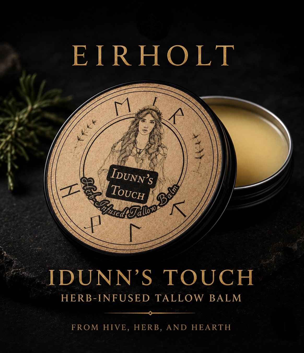 Idunn’s Touch – Grass-Fed Tallow Balm with Calendula, Sage & Propolis (30 g)