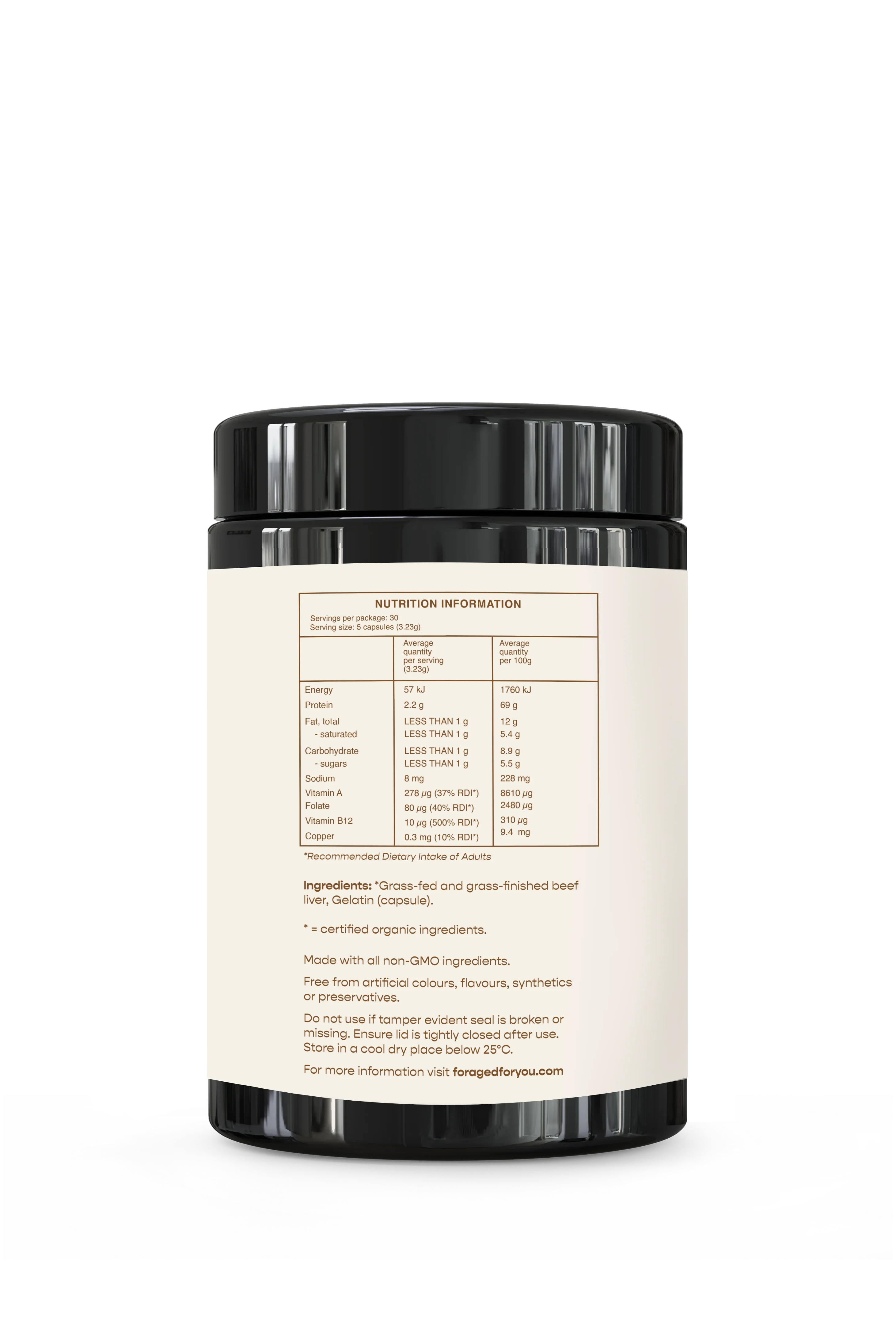 Foraged For You Organic Beef Liver