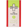 Eco-first aid kit packaging with 'PATCH' branding on a white background