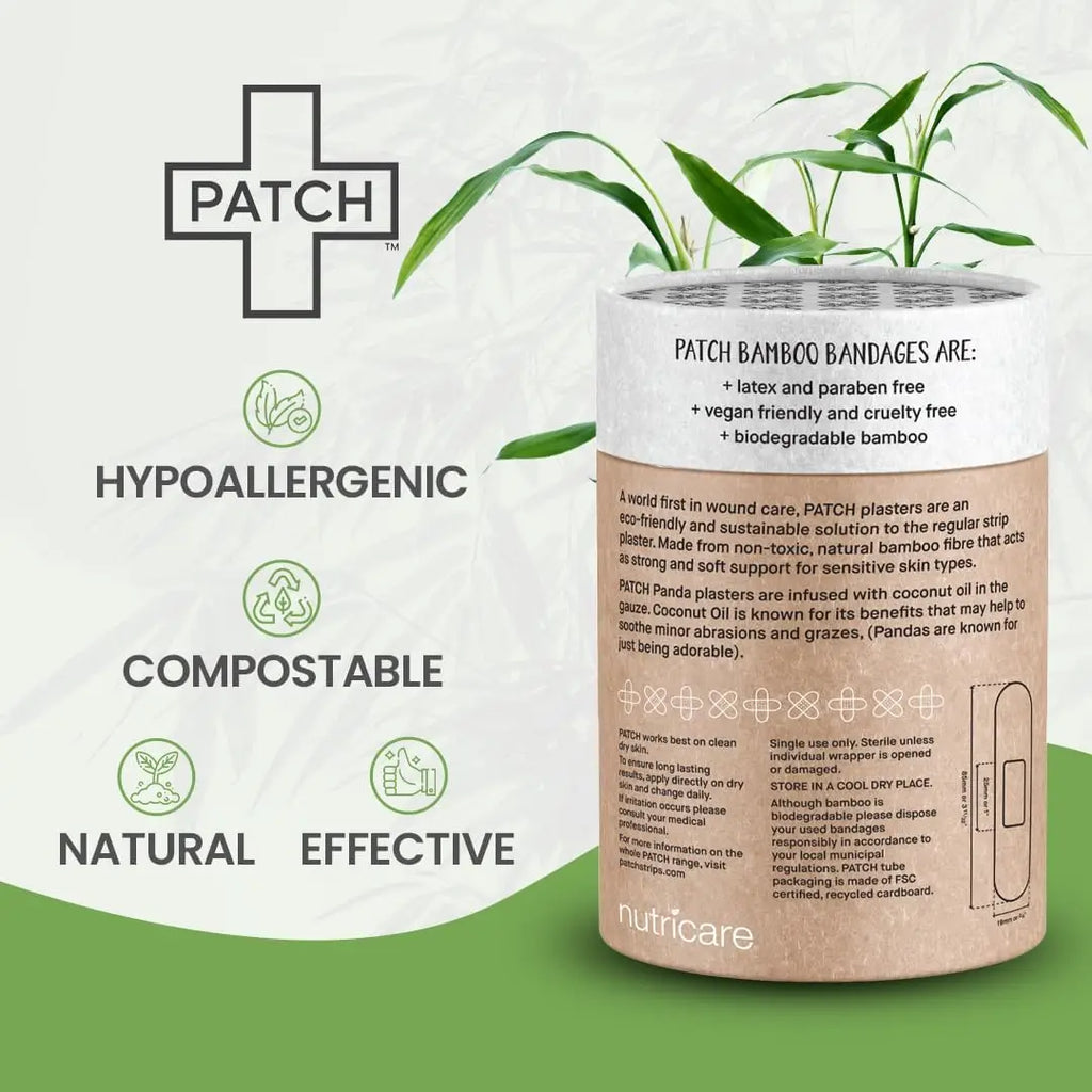Patch Value Pack - 100 Panda Bamboo Bandages