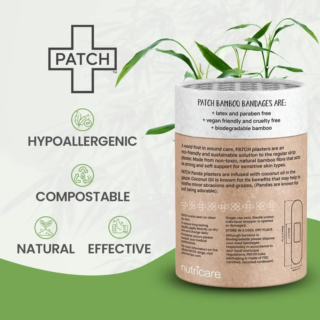 Patch Value Pack - 100 Panda Bamboo Bandages